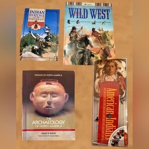 LOT Of 4 BOOKS/FANDEX INDIAN HERITAGE ~ WILD WEST ~ ARCHAEOLOGYOF NORTH AMERICA